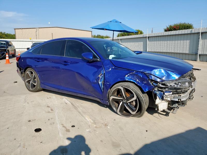 1HGCV1F34JA230112 - 2018 HONDA ACCORD SPORT BLUE photo 4