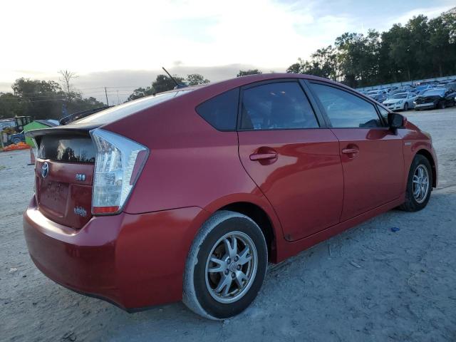 JTDKN3DUXA1205877 - 2010 TOYOTA PRIUS RED photo 3