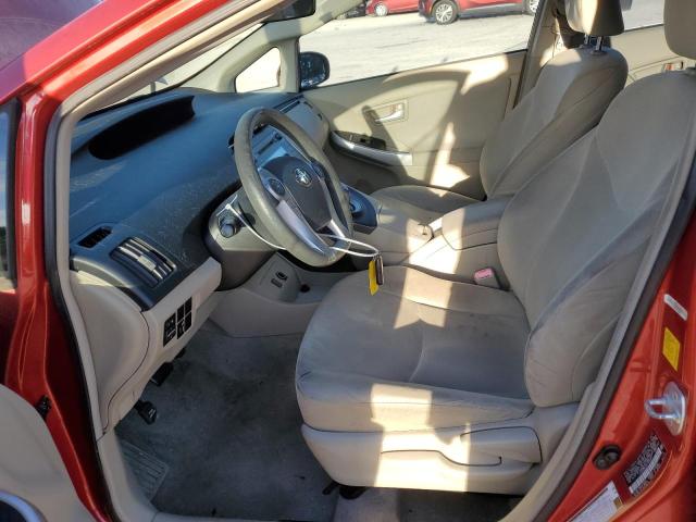 JTDKN3DUXA1205877 - 2010 TOYOTA PRIUS RED photo 7