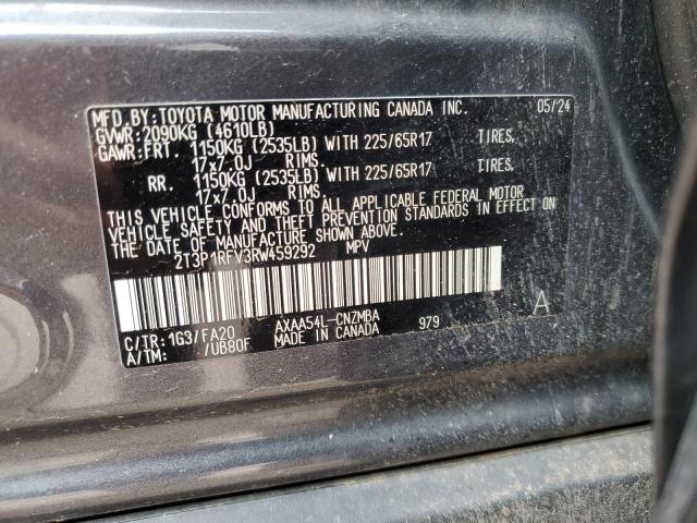 2T3P1RFV3RW459292 - 2024 TOYOTA RAV4 XLE GRAY photo 13