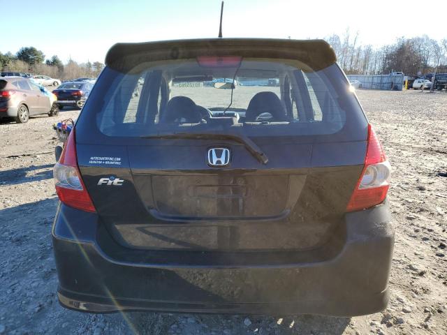 JHMGD38607S001501 - 2007 HONDA FIT S BLACK photo 6