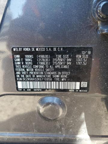 3CZRU6H32KG710958 - 2019 HONDA HR-V LX Grau Foto 13