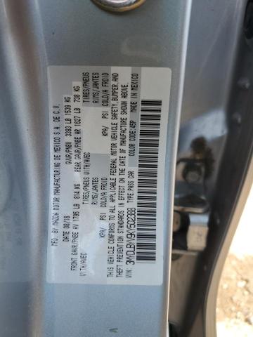 3MYDLBYV9KY502388 - 2019 TOYOTA YARIS L SILVER photo 12