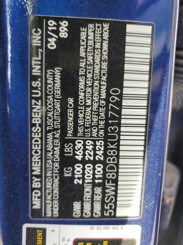 55SWF8DB8KU317790 - 2019 MERZ C 300 蓝色 照片 12