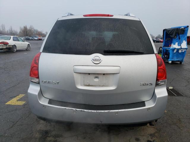 5N1BV28U48N109682 - 2008 NISSAN QUEST S WHITE photo 6