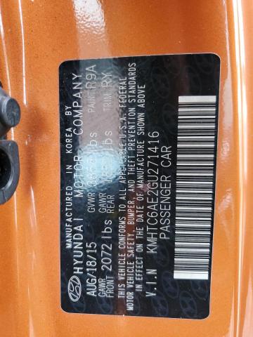 KMHTC6AE2GU271416 - 2016 HYUNDAI VELOSTER TURBO ORANGE photo 23