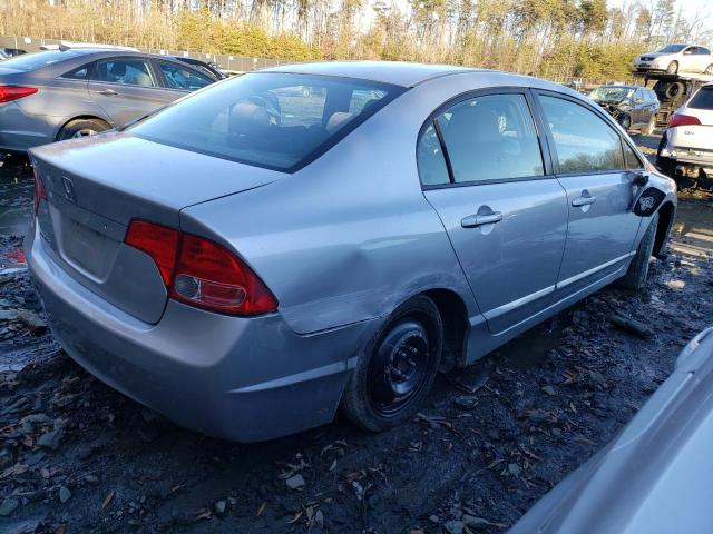 2HGFA16538H314556 - 2008 HONDA CIVIC LX SILVER photo 3