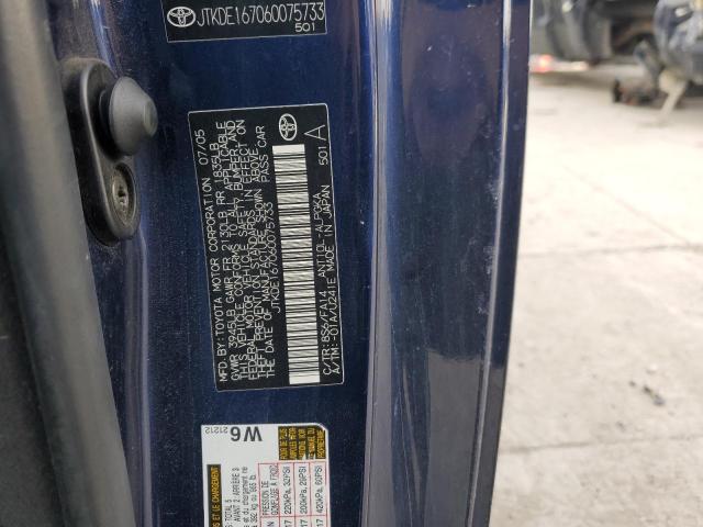 JTKDE167060075733 - 2006 TOYOTA SCION TC 蓝色 照片 12