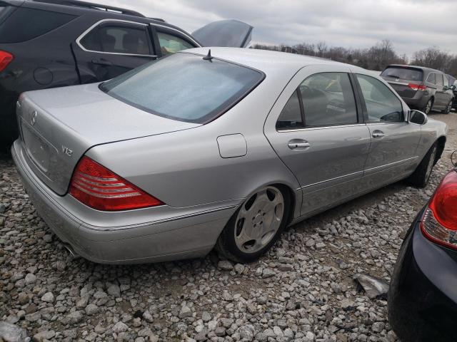 WDBNG76J63A346237 - 2003 MERCEDES-BENZ S 600 SILVER photo 3