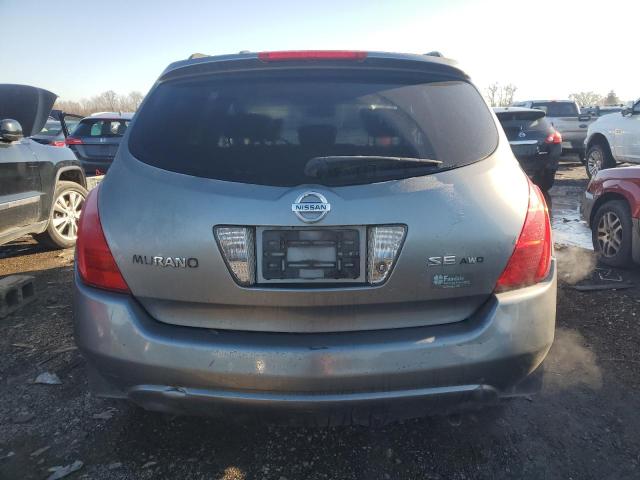 JN8AZ08W05W401110 - 2005 NISSAN MURANO SL SILVER photo 6