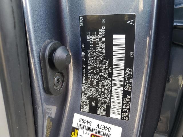 5TDYK4CC6AS306693 - 2010 TOYOTA SIENNA XLE BLUE photo 13