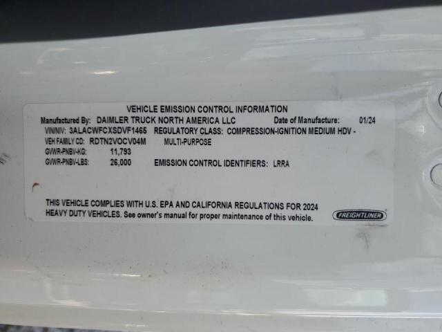 3ALACWFCXSDVF1465 - 2025 FREIGHTLINER M2 106 MEDIUM DUTY WHITE photo 10