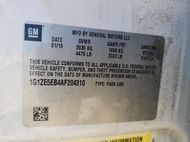 1G1ZE5EB4AF204310 - 2010 CHEVROLET MALIBU LTZ Weiß Foto 12