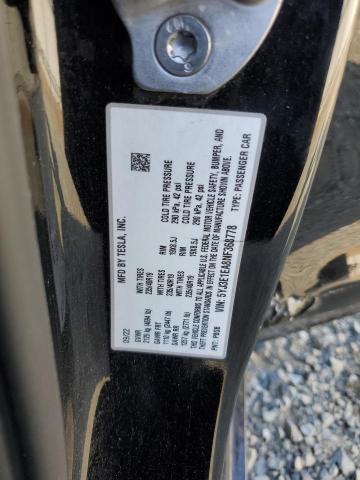 5YJ3E1EA8NF368778 - 2022 TESLA MODEL 3 შავი ფოტო 12