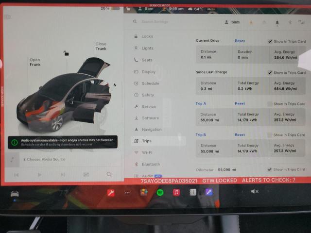 7SAYGDEE8PA035021 - 2023 TESLA MODEL Y Boz foto 9