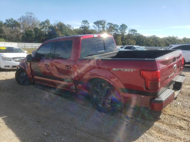 1FTEW1CG4JFD04157 - 2018 FORD F150 SUPERCREW RED photo 2