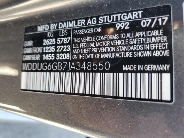 WDDUG6GB7JA348550 - 2018 MERCEDES-BENZ S 450 GRAY photo 12