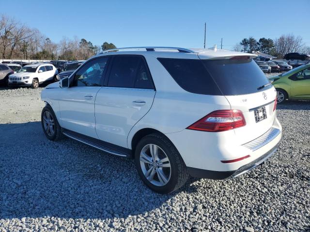 4JGDA5HBXFA582852 - 2015 MERCEDES-BENZ ML 350 4MATIC WHITE photo 2