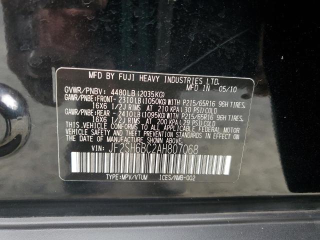 JF2SH6BC2AH807068 - 2010 SUBARU FORESTER XS Noir photo 14