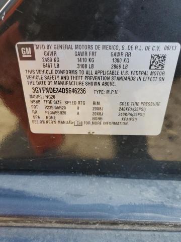 3GYFNDE34DS646236 - 2013 CADILLAC SRX PERFORMANCE COLLECTION შავი ფოტო 12