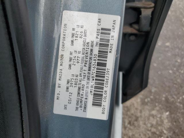 JM1BL1W87C1634830 - 2012 MAZDA 3 I BLUE photo 13