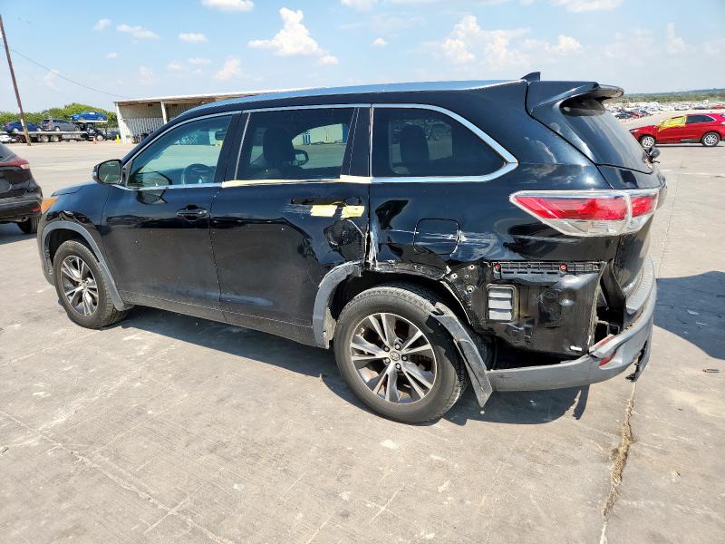 5TDKKRFH7GS177561 - 2016 TOYOTA HIGHLANDER XLE Czarny zdjęcie 2