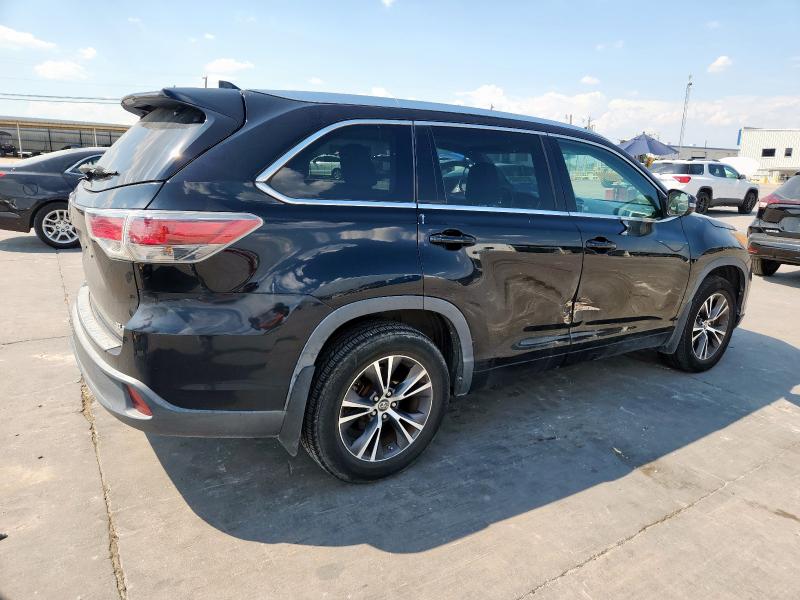 5TDKKRFH7GS177561 - 2016 TOYOTA HIGHLANDER XLE Czarny zdjęcie 3