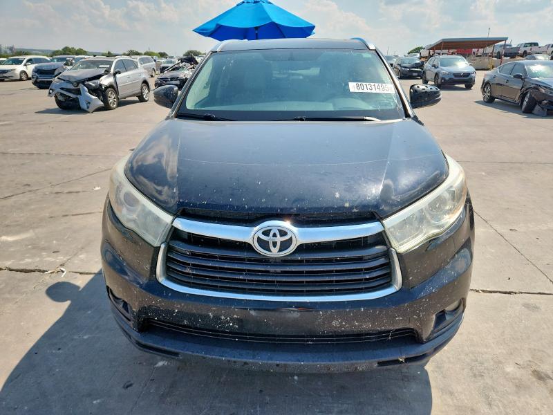 5TDKKRFH7GS177561 - 2016 TOYOTA HIGHLANDER XLE Czarny zdjęcie 5