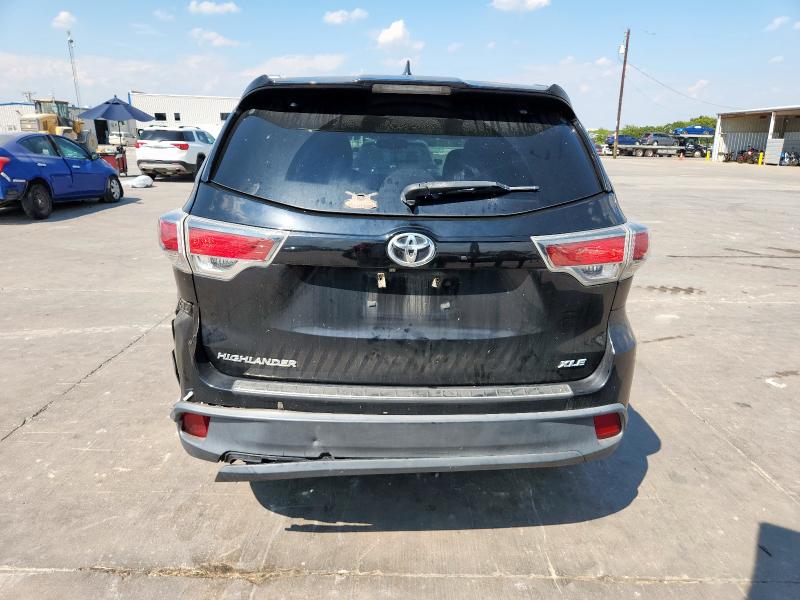 5TDKKRFH7GS177561 - 2016 TOYOTA HIGHLANDER XLE Czarny zdjęcie 6
