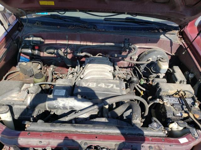 5TBDT44104S453114 - 2004 TOYOTA TUNDRA DOUBLE CAB SR5 BURGUNDY photo 11