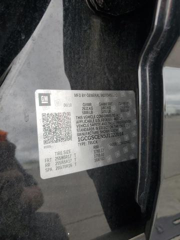 1GCGSCEN5J1322014 - 2018 CHEVROLET COLORADO LT BLACK photo 12