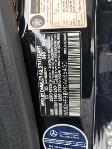 WDDHF8JB9DA686450 - 2013 MERCEDES-BENZ E 350 4MATIC BLACK photo 12