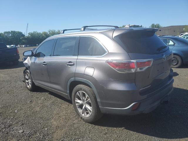 5TDKKRFH9ES029196 - 2014 TOYOTA HIGHLANDER XLE Gris foto 2