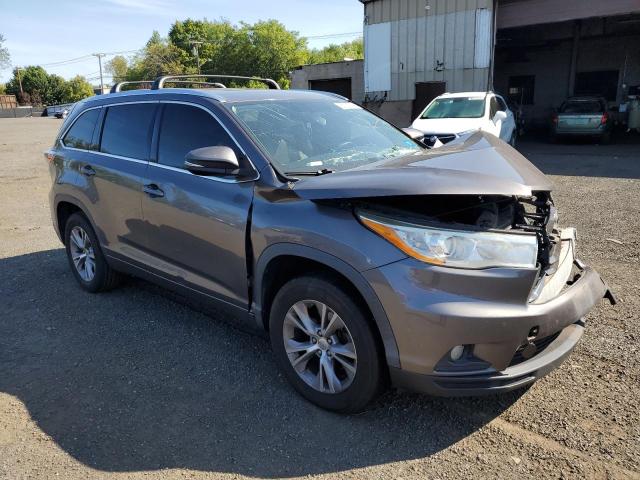 5TDKKRFH9ES029196 - 2014 TOYOTA HIGHLANDER XLE Gris foto 4