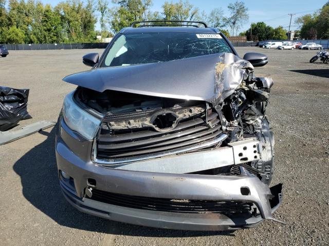 5TDKKRFH9ES029196 - 2014 TOYOTA HIGHLANDER XLE Gris foto 5