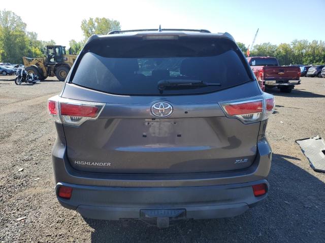 5TDKKRFH9ES029196 - 2014 TOYOTA HIGHLANDER XLE Gris foto 6