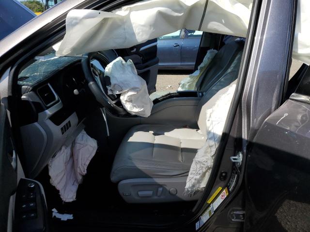 5TDKKRFH9ES029196 - 2014 TOYOTA HIGHLANDER XLE Gris foto 7