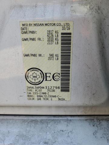 1N4AL3AP0HN312798 - 2017 NISSAN ALTIMA 2.5 თეთრი ფოტო 12