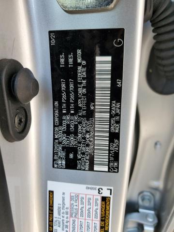 JTENU5JR7N5993703 - 2022 TOYOTA 4RUNNER SR5/SR5 PREMIUM Srebrny zdjęcie 12