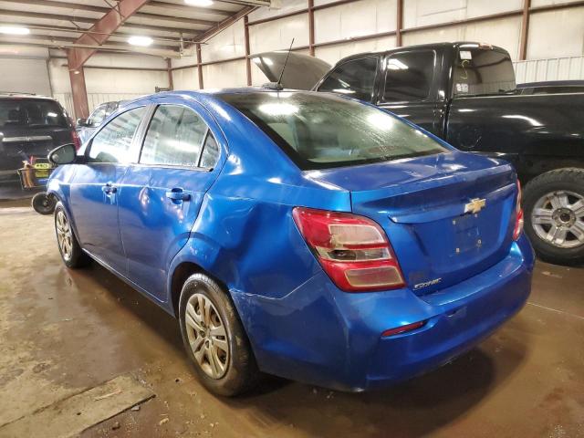 1G1JB5SH2H4144600 - 2017 CHEVROLET SONIC LS ლურჯი ფოტო 2