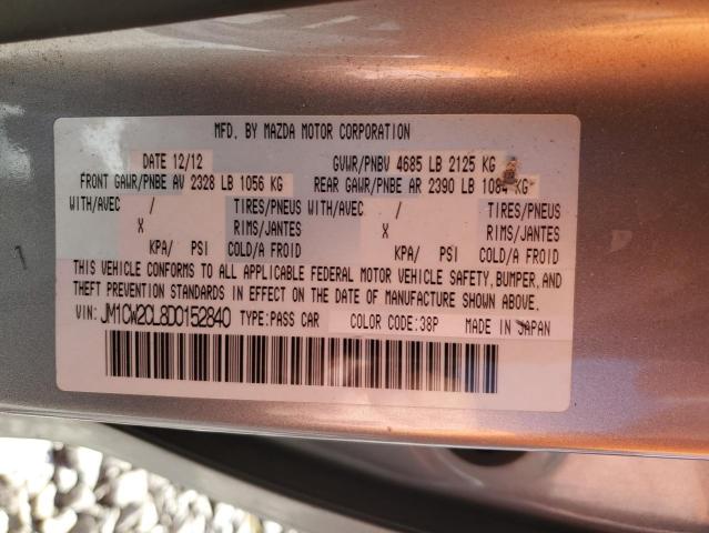 JM1CW2CL8D0152840 - 2013 MAZDA 5 SILVER photo 13