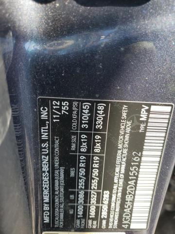 4JGDA5HB2DA155162 - 2013 MERCEDES-BENZ ML 350 4MATIC TEAL photo 13