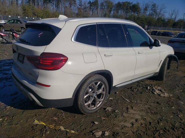 5UXTY5C06M9D87235 - 2021 BMW X3 XDRIVE30I WHITE photo 3