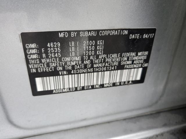 4S3BNEN61H3061341 - 2017 SUBARU LEGACY 3.6R LIMITED SILVER photo 13