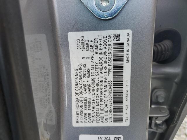 2HGFE2F55PH534855 - 2023 HONDA CIVIC SPORT 银色 照片 13