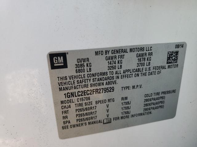 1GNLC2EC2FR279529 - 2015 CHEVROLET TAHOE POLICE Czarny zdjęcie 13