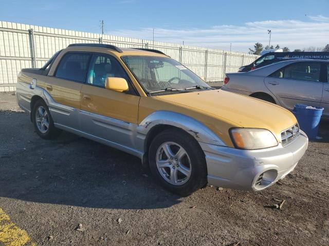 4S4BT61CX37100657 - 2003 SUBARU BAJA YELLOW photo 4