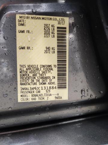 1N4AL3AP6JC131884 - 2018 NISSAN ALTIMA 2.5 Сұр фото 12