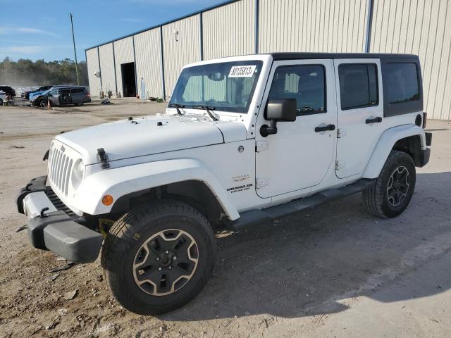 1C4BJWEGXDL601239 - 2013 JEEP WRANGLER U SAHARA WHITE photo 1