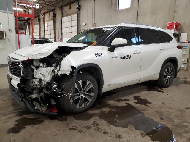 5TDGBRCH1MS041674 - 2021 TOYOTA HIGHLANDER HYBRID XLE WHITE photo 1